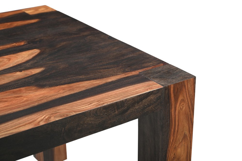 75" Dark Brown Solid Wood Dining Table
