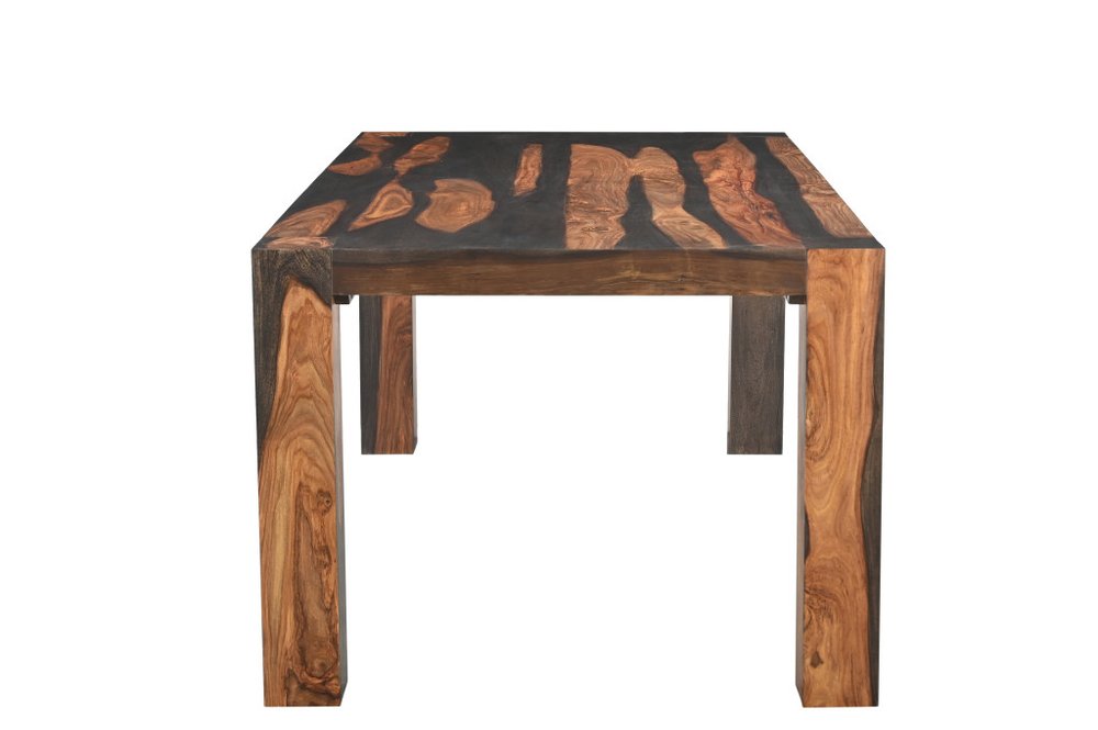 75" Dark Brown Solid Wood Dining Table