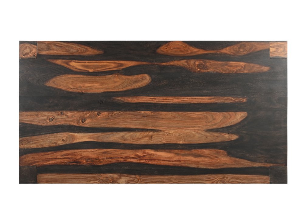 75" Dark Brown Solid Wood Dining Table