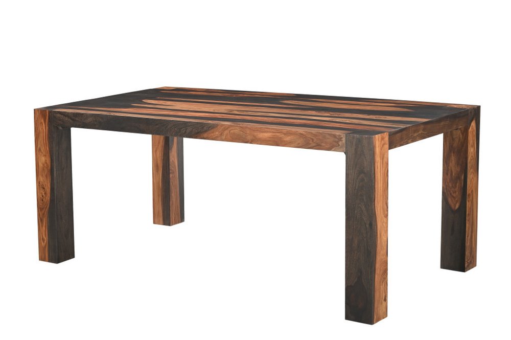 75" Dark Brown Solid Wood Dining Table