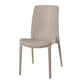 Set of Four Taupe Heavy Duty Plastic Outdoor Stacking Dining Chairs