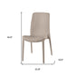 Set of Four Taupe Heavy Duty Plastic Outdoor Stacking Dining Chairs