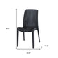 Set of Four Black Heavy Duty Plastic Outdoor Stacking Dining Chairs