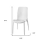 Set of Four White Heavy Duty Plastic Outdoor Stacking Dining Chairs