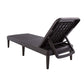 75" Brown Heavy Duty Plastic Outdoor Stacking Chaise Lounge