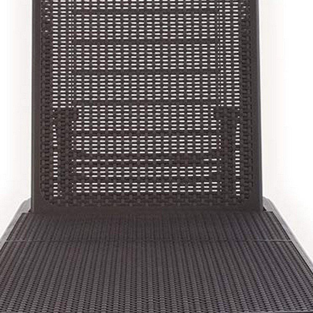75" Brown Heavy Duty Plastic Outdoor Stacking Chaise Lounge