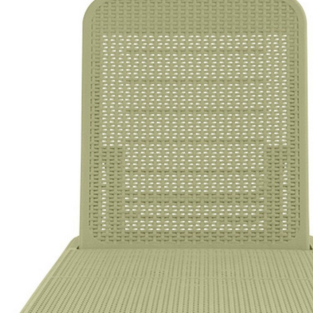 75" Sage Heavy Duty Plastic Outdoor Stacking Chaise Lounge