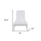 75" White Heavy Duty Plastic Outdoor Stacking Chaise Lounge