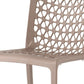 Set of Two Gray Heavy Duty Plastic Outdoor Stacking Dining Chairs