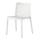 Set of Two White Heavy Duty Plastic Outdoor Stacking Dining Chairs