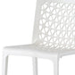 Set of Two White Heavy Duty Plastic Outdoor Stacking Dining Chairs