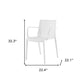 Set of Two White Heavy Duty Plastic Outdoor Stacking Arm Chairs