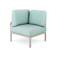 31" Sea Green Heavy Duty Plastic Outdoor Modular with Sea Green Cushion
