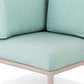 31" Sea Green Heavy Duty Plastic Outdoor Modular with Sea Green Cushion
