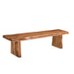 68" Brown Solid Wood Live Edge Dining Bench