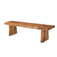 68" Brown Solid Wood Live Edge Dining Bench