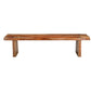 75" Brown Solid Wood Live Edge Dining Bench