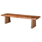 75" Brown Solid Wood Live Edge Dining Bench