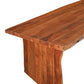 60" Brown Solid Wood Live Edge Dining Bench