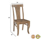 Set of Two Brown Solid Wood Slat Back Dining Side Chairs