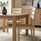 Set of Two Beige Solid Wood Ladder Back Dining Side Chairs