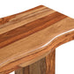 60" Brown Solid Wood Double Pedestal Live Edge Console Table
