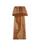 60" Brown Solid Wood Double Pedestal Live Edge Console Table