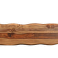 60" Brown Solid Wood Double Pedestal Live Edge Console Table