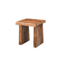 23" Brown Solid Wood Square Live Edge End Table