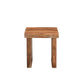 23" Brown Solid Wood Square Live Edge End Table
