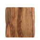 23" Brown Solid Wood Square Live Edge End Table