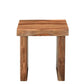 23" Brown Solid Wood Square Live Edge End Table