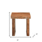 23" Brown Solid Wood Square Live Edge End Table