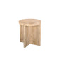 24" Natural Solid Wood Round Cross Leg End Table