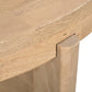 24" Natural Solid Wood Round Cross Leg End Table