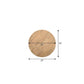 24" Natural Solid Wood Round Cross Leg End Table