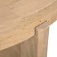 24" Natural Solid Wood Round Cross Leg End Table