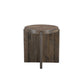 24" Brown Solid Wood Round Cross Leg End Table