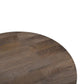 24" Brown Solid Wood Round Cross Leg End Table