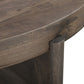 24" Brown Solid Wood Round Cross Leg End Table