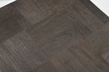 22" Gray Distressed Solid Wood Square Block End Table