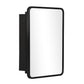 24" Black And Clear Wood Wall Mounted Single Door Medicine Cabinet