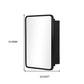 24" Black And Clear Wood Wall Mounted Single Door Medicine Cabinet