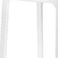 Set of Two 30" White Faux Rattan Low Back Outdoor Bar Height Chairs