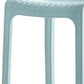 Set of Two 30" Baby Blue Heavy Duty Plastic Low Back Outdoor Bar Height Chairs