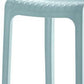 Set of Two 30" Baby Blue Heavy Duty Plastic Low Back Outdoor Bar Height Chairs