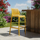 Set of Two 30" Yellow Heavy Duty Plastic Outdoor Bar Height Chairs