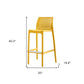 Set of Two 30" Yellow Heavy Duty Plastic Outdoor Bar Height Chairs