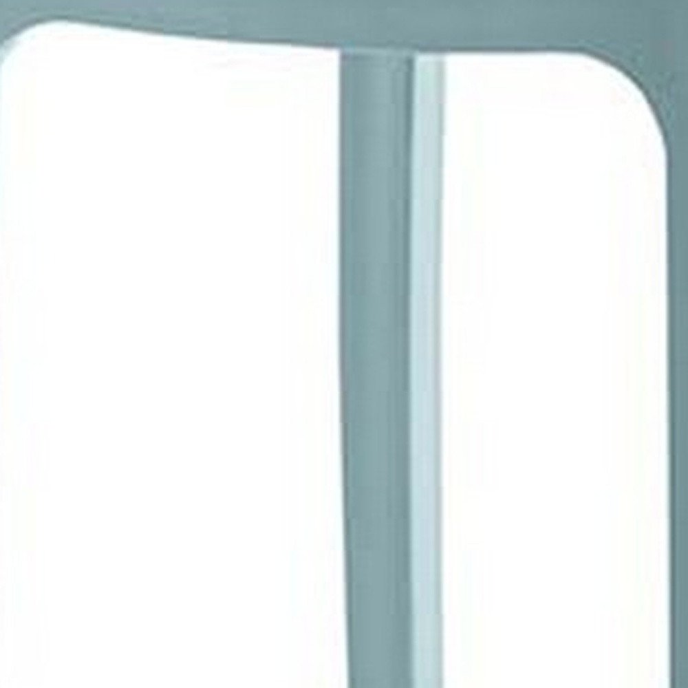 Set of Two 26" Baby Blue Heavy Duty Plastic Low Back Outdoor Counter Height Bar Chairs