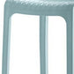 Set of Two 26" Baby Blue Heavy Duty Plastic Low Back Outdoor Counter Height Bar Chairs